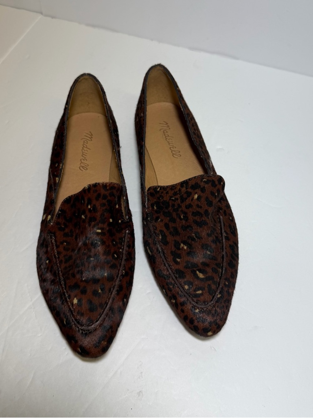 Madewell Brown Leopard-Print Pointed Slip-On Loafers
